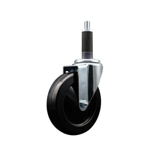 5'' Hard Rubber Wheel Swivel 1'' Expanding Stem Caster